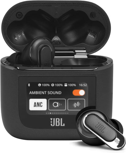 Tour Pro 2, Wireless Active Noise Cancelling(ANC) Earbuds, Smart Case, - Black, Silver