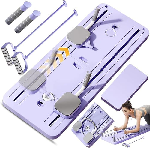 🧘 Home Fitness Revolution – Pilates Ab Roller Reformer with Auto Rebound & Core Training Board