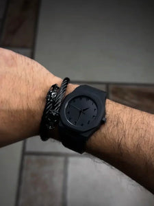 Arabic Black Aura Watch â€“ Sleek Elegance Meets Spiritual Precision