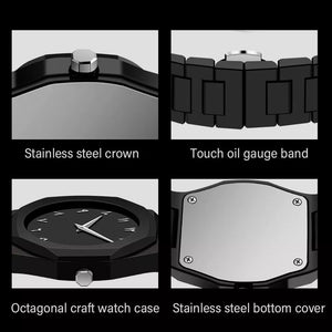 Arabic Black Aura Watch â€“ Sleek Elegance Meets Spiritual Precision